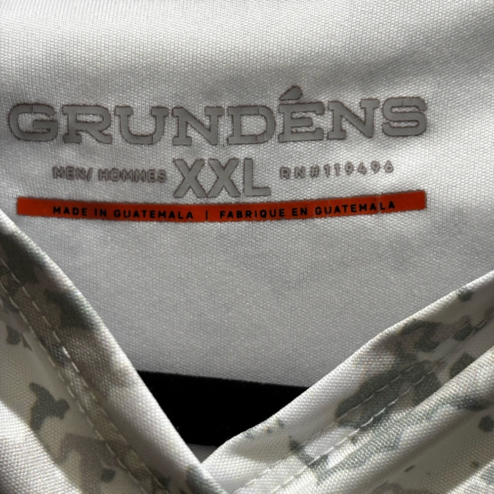 Grunden 2X Men's Gray and White Camouflage Hoodie - Picture 4 of 5